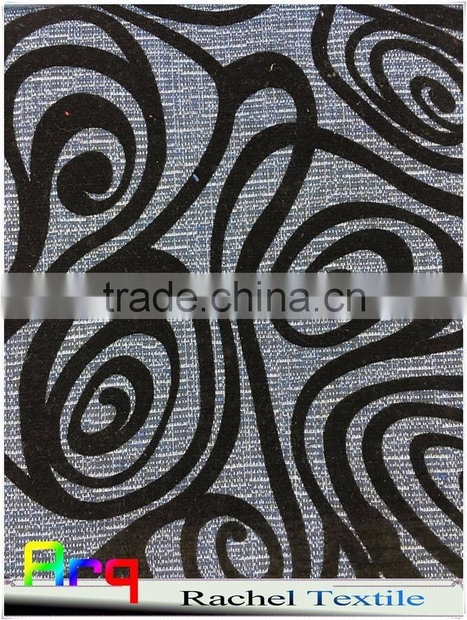 flower design sofa fabrics 57" design- flocking- factory made to order