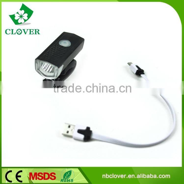100% QC before shipment 1w brightness led wholesale usb rechargeable bike light front