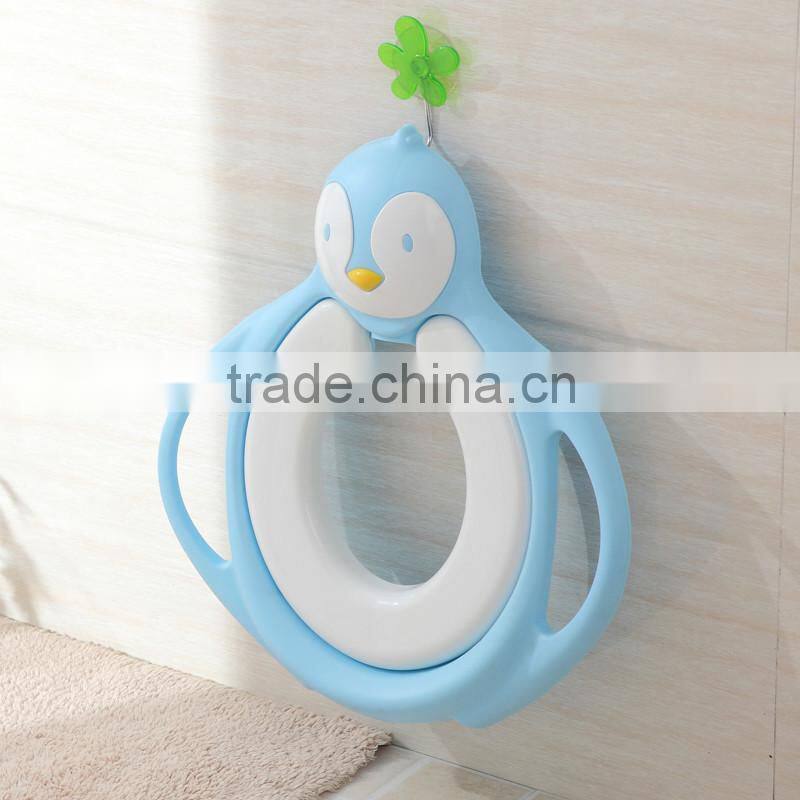 New designing penguin modeling portable baby toilet seat,children closet seat ring
