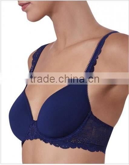 2014 new arrival ladies underwear padded lace bra