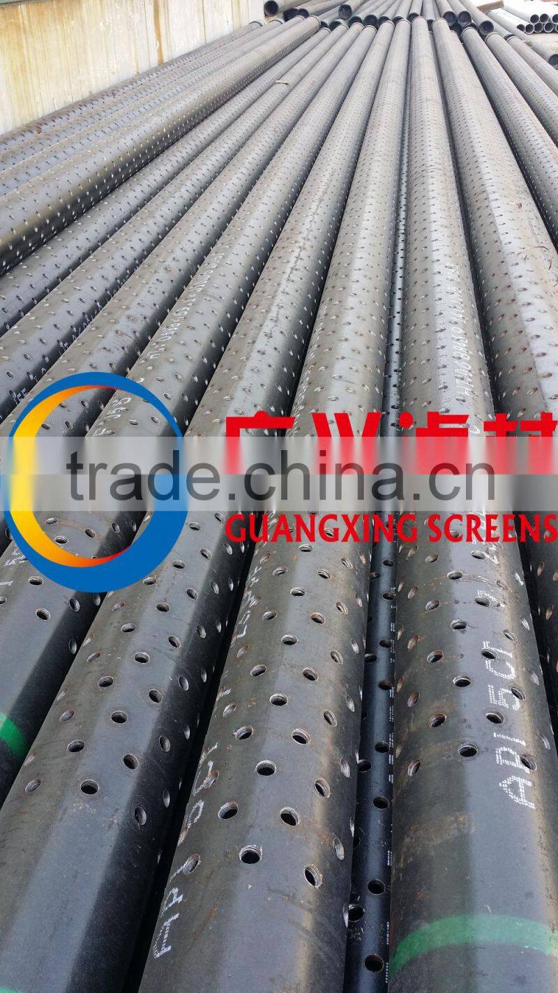 round hole perforated pipe/double storey screen for oil well from the best China manufacture
