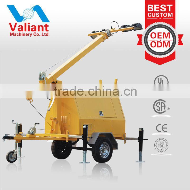 High lumen efficacy construction light stand for night lighting