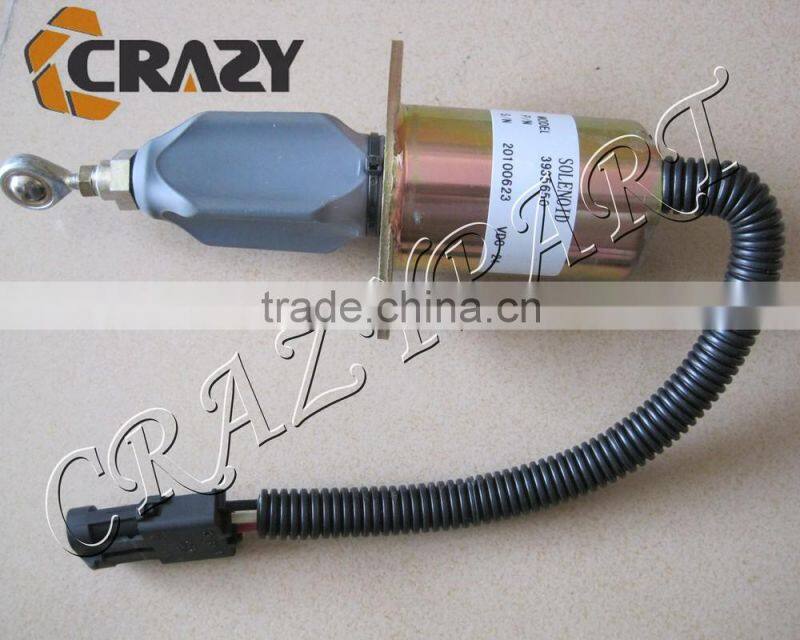3935650 6CT flameout solenoid, excavator spare parts