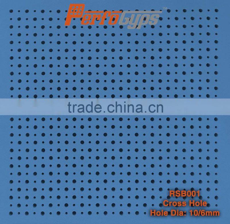 Wooden Acoustic Perforated Gypsum Ceiling Tile Made in China Good Quality Soundproof