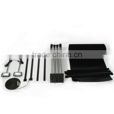 Easy assembled trade show curved or straight metal pop up stand