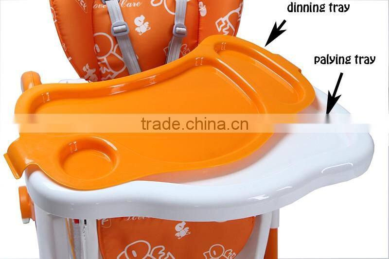new design European design high quality feeding baby high chair for indoor use