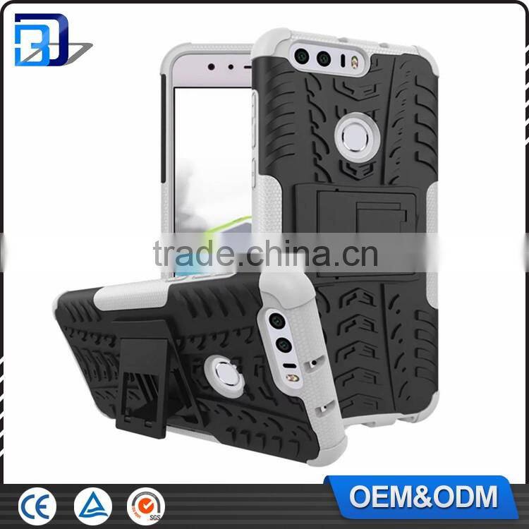 New Slim Heavy Duty Combo Armor Case For Huawei Honor 8 Hybrid TPU+PC Dual Layer Shockproof Stand Function