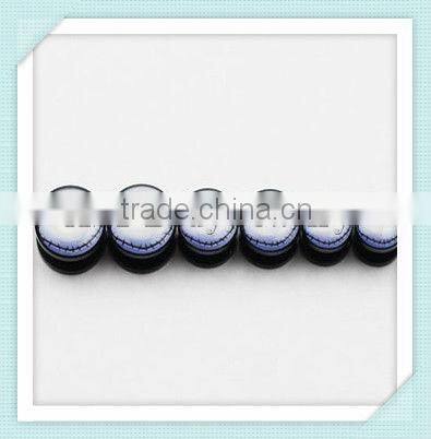 Fashion acrylic skull logo plugs/tunnels body jewelry/jewellery piercing