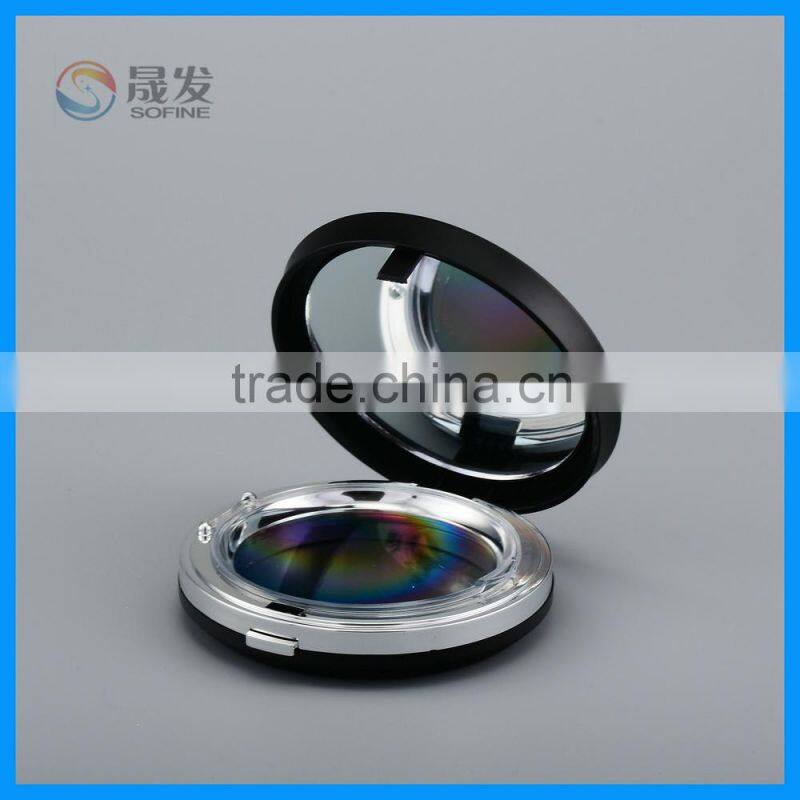 Cosmetic round empty compact powder case