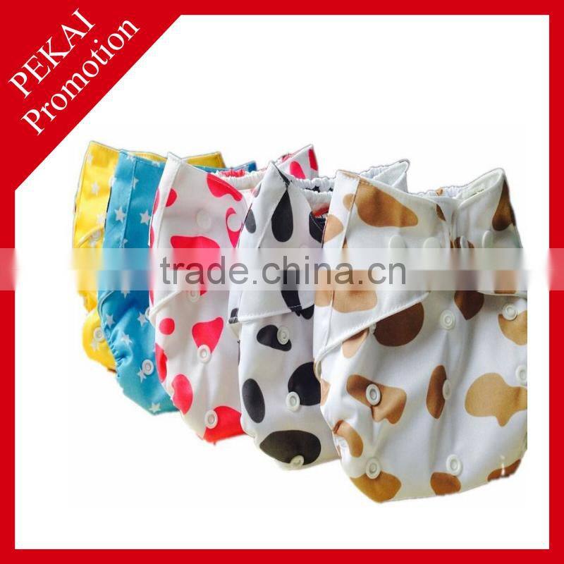 Ohbabyka Double Gusset Waterproof Cartoon cloth diaper cover