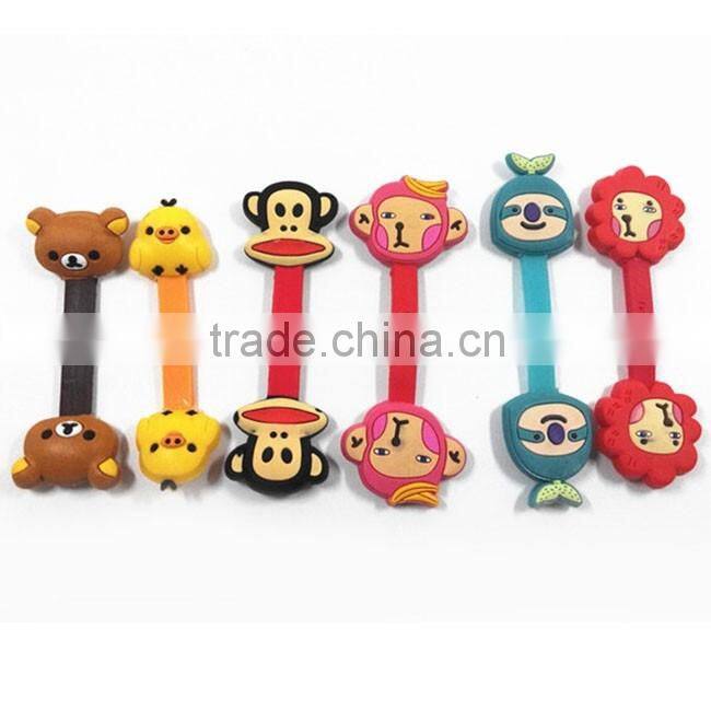 Yiwu Suppliers Cartoon Cute Earphone Soft PVC Coil winder