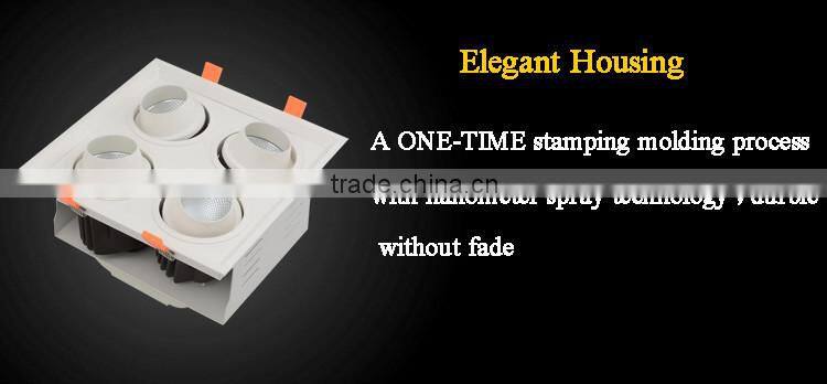 Gimble 4 heads Square LED COB Downlight