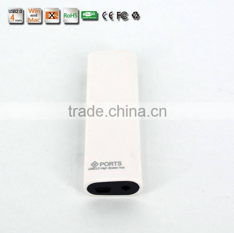 New-type usb por hub, Low Cost Portable Light 4 port usb 2.0 hub from usb hub suppliers with Plastic Casing