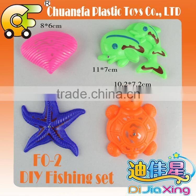 China plastic toys kids DIY magnetic fishing rop toy kit for kid
