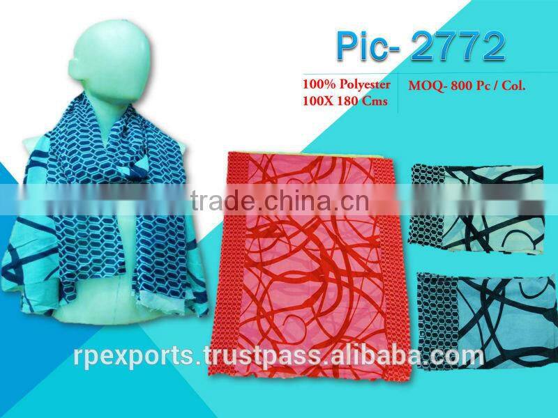 New fancy summer poly spun scarf