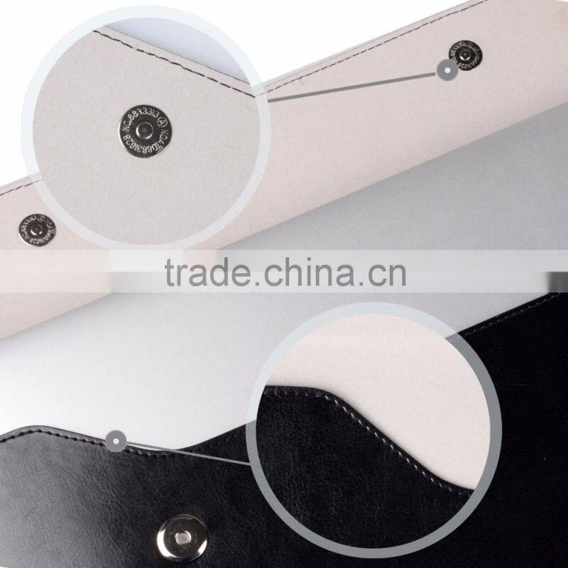 2016 Luxury classical mini/ultra-thin envelope Crazy horse PU cover sleeve for Apple MacBook Air 11 13 15