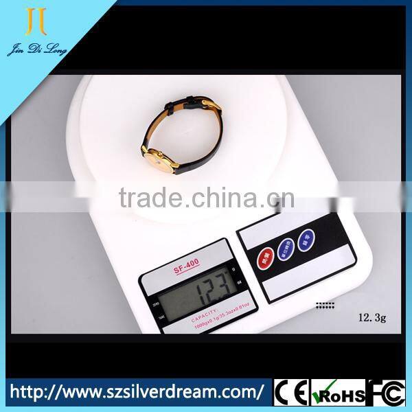 2015 New trend gold quartz couples simple design watch