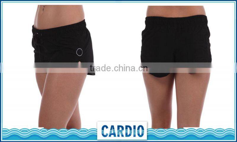 womens 9% spandex hot boardshort designer womens black swimwear