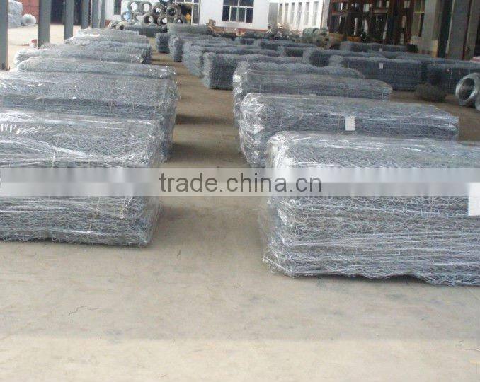 Galvanized hexagonal mesh netting gabion box