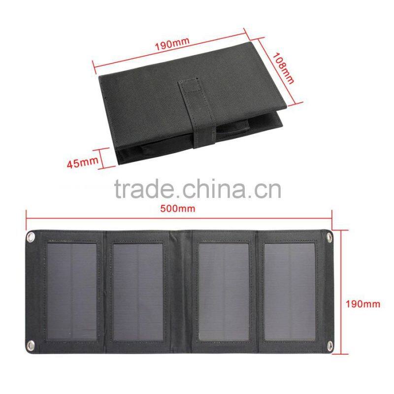 Foldable flexibility portable handphone solar power charger bag for traveller