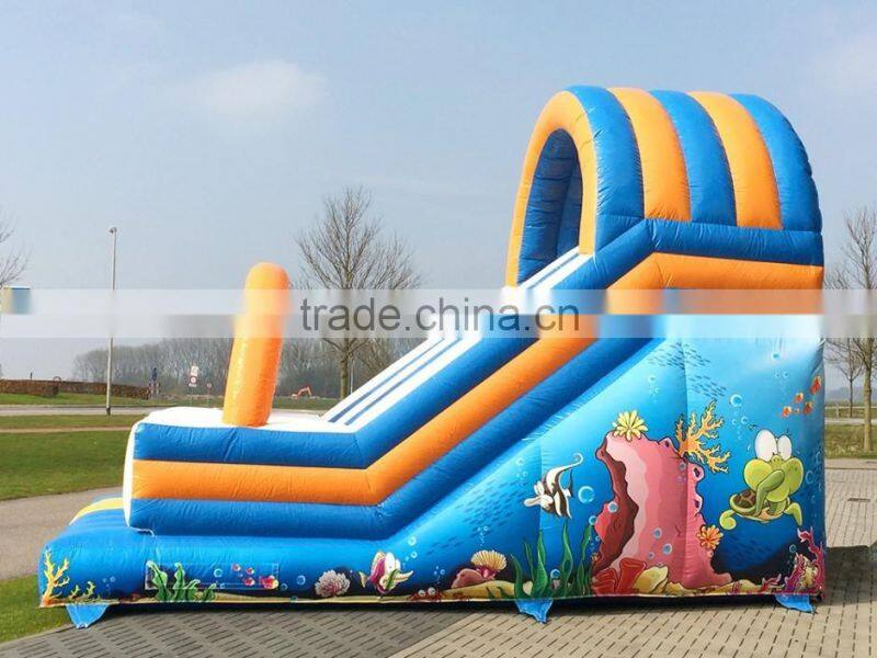 inflatable slide for fun, children inflatable dry slide with fish