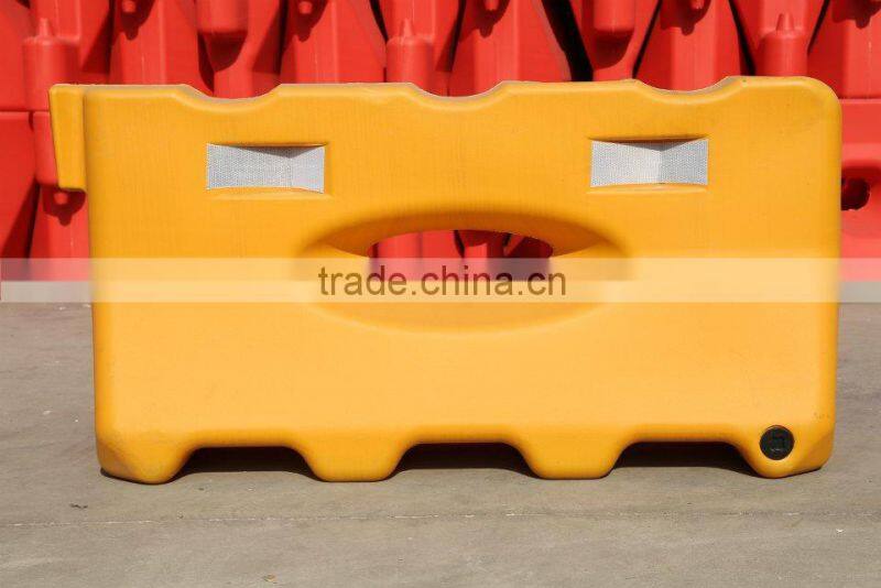 Entrance of the highway water filled barrier safety road barrier