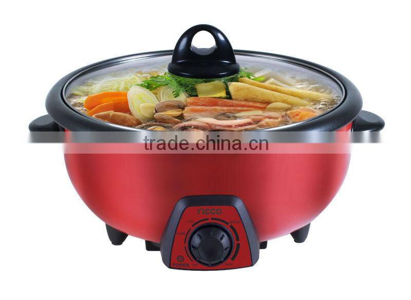 Red color multi cooker with multi functions