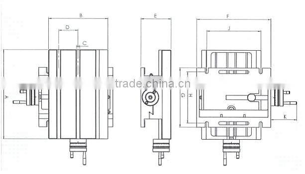 fixed cross working table for milling and drilling machine