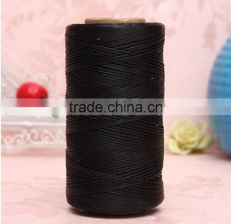 High Quality 1 Spool 260m 1mm Flat Sewing Coarse Braid Waxed Thread For Leather Craft Repair