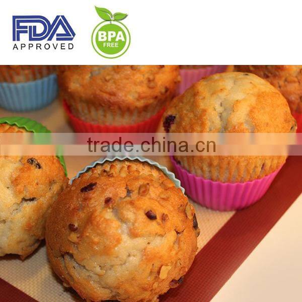 round single silicone muffin baking cups