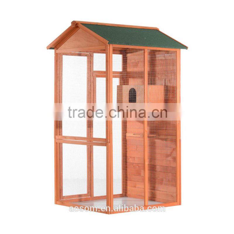 Pawhut 71" Large Vertical Outdoor Aviary Bird Cage - Golden Red
