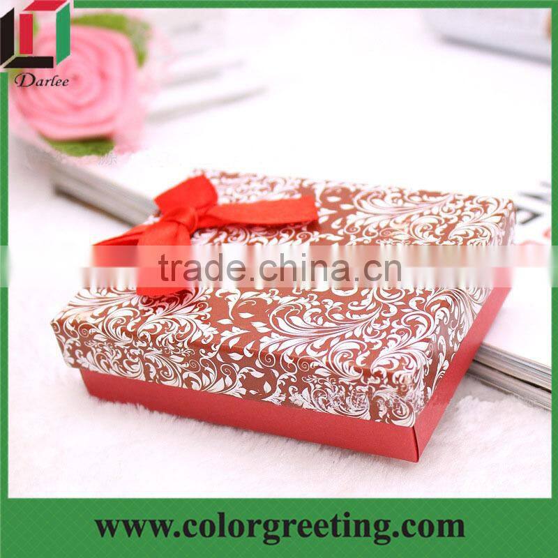 Paper Packing Jewelry Gift Boxes Beautiful brown ribbon paper gift box Popular items for paper gift box