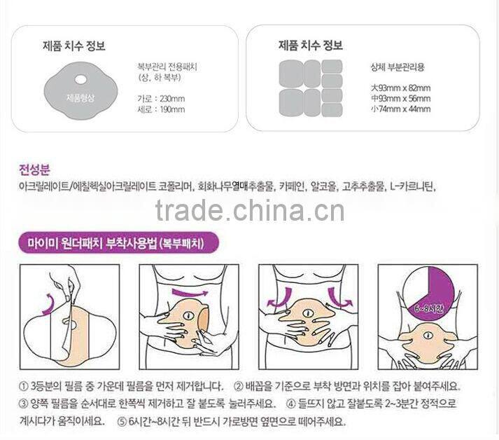 Korea Top sale Mymi Slimming patch/big belly slim patch