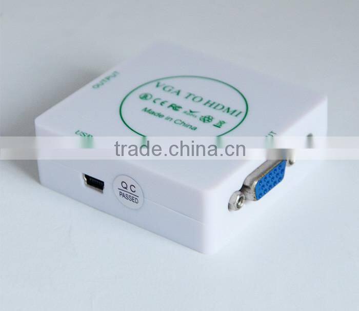 DC 5V USB power Supply Full HD Micro VGA TO HDMI Converter Box