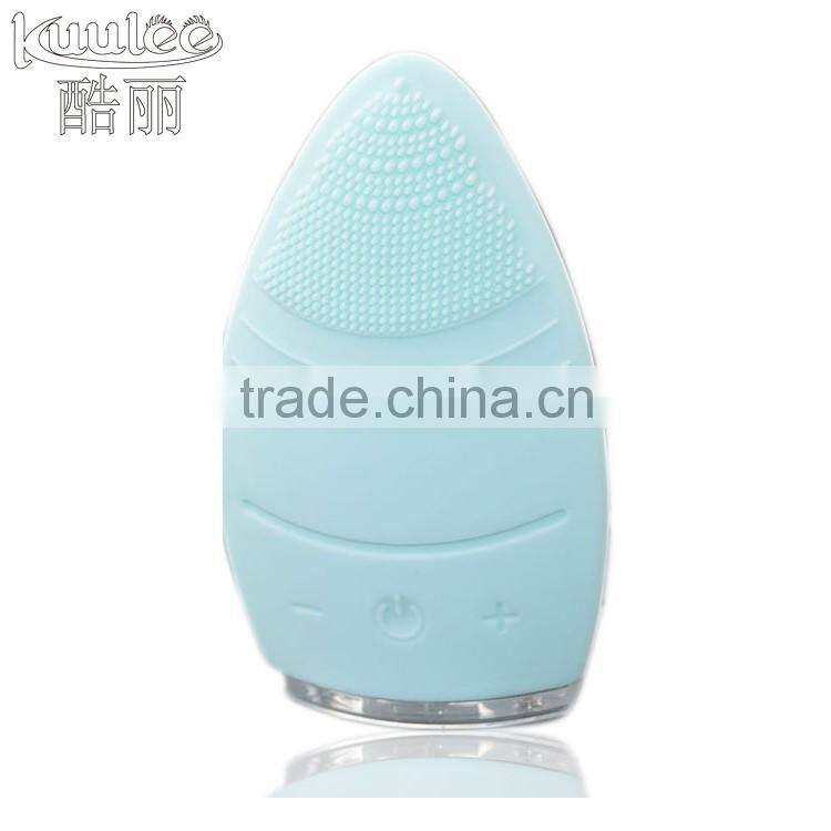 Waterproof Rechargeable soft shipform silicone electric wash face brush