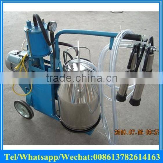 cow sheep and goat milking machine / double stainless steel buckets portable milking machine