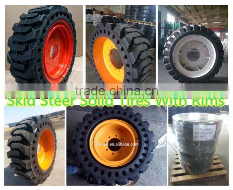 China hot sale factory price top quality solid tire12x16.5 33x12-20 forklift skid steer solid tires with DOT, ECE, REACH, GCC