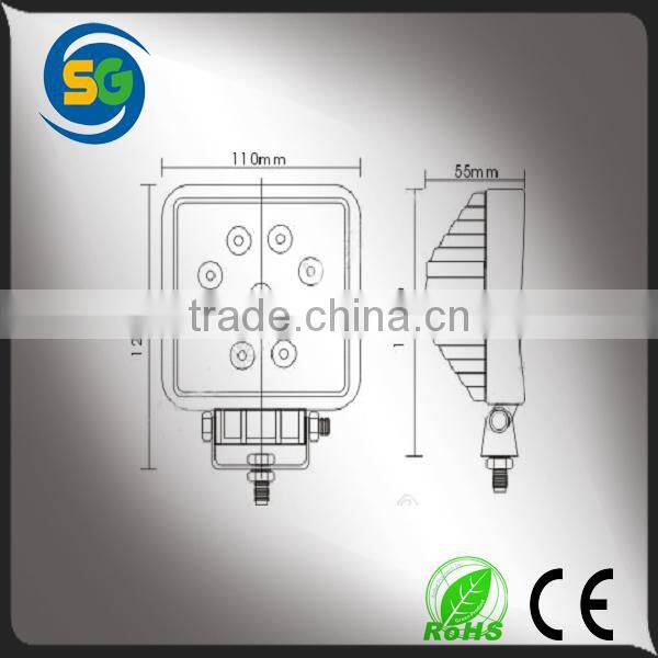 High Quality 27 Watt excavator led work light 12v Offroad Auto 27w Led Working Light For forklift