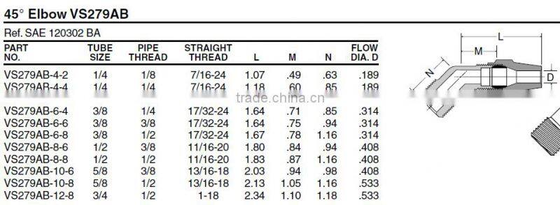 879 45 Male Elbow,Air Brake Fittings for Copper Tube,brass fitting