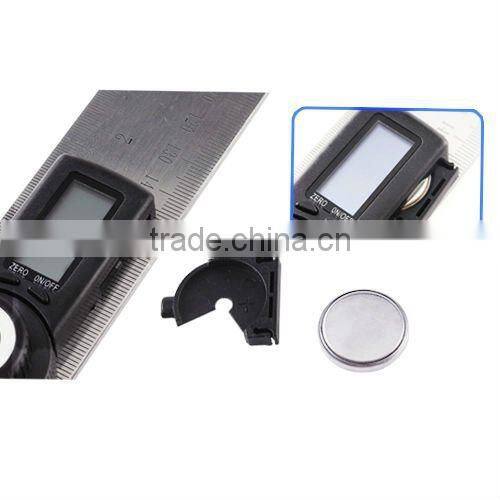 2in1 Digital Angle Finder Meter/ Protractor Stainless Steel with Moving Blade Ruler 360 degree 400mm 0~999.9 degree Range