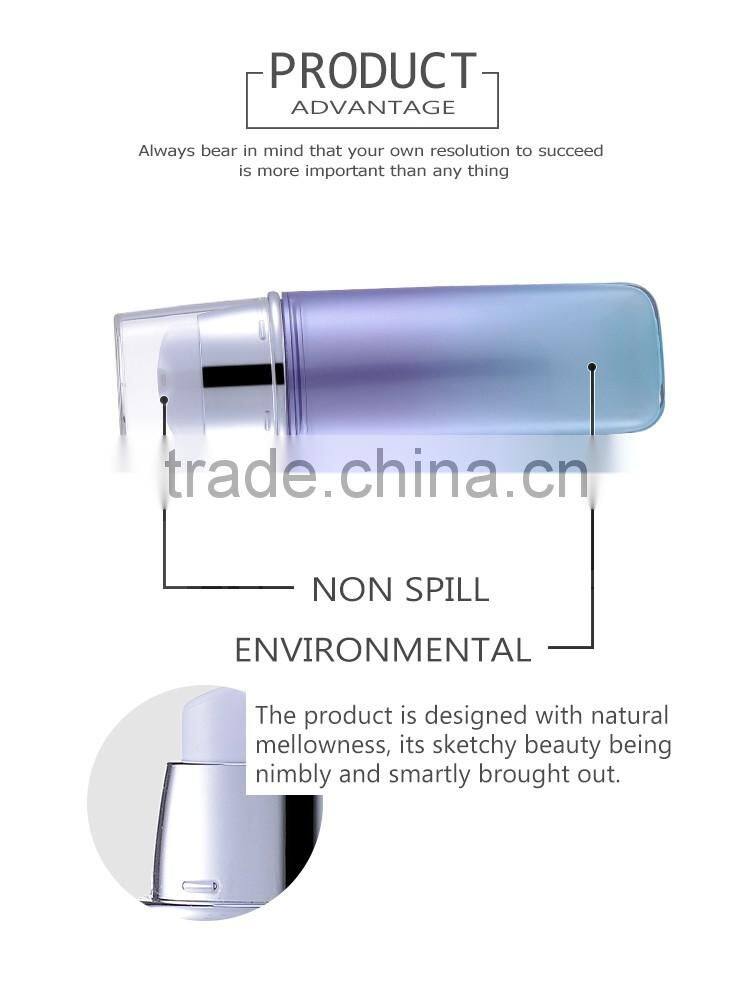 China made customized color cosmetic packaging acrylic vacuum bottle
