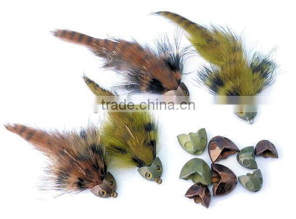 Olive Brown and Silver Bead Sculpin Helmet