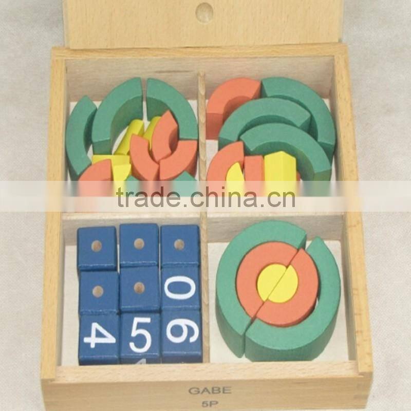 Wooden Froebel Gabe 5P Teaching Assist Tool Learning Educational Preschool Training Numbers and shapes toys
