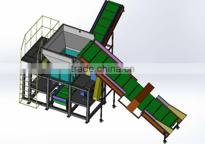 special design pp non-woven film and jumbo bags double shaft shredder