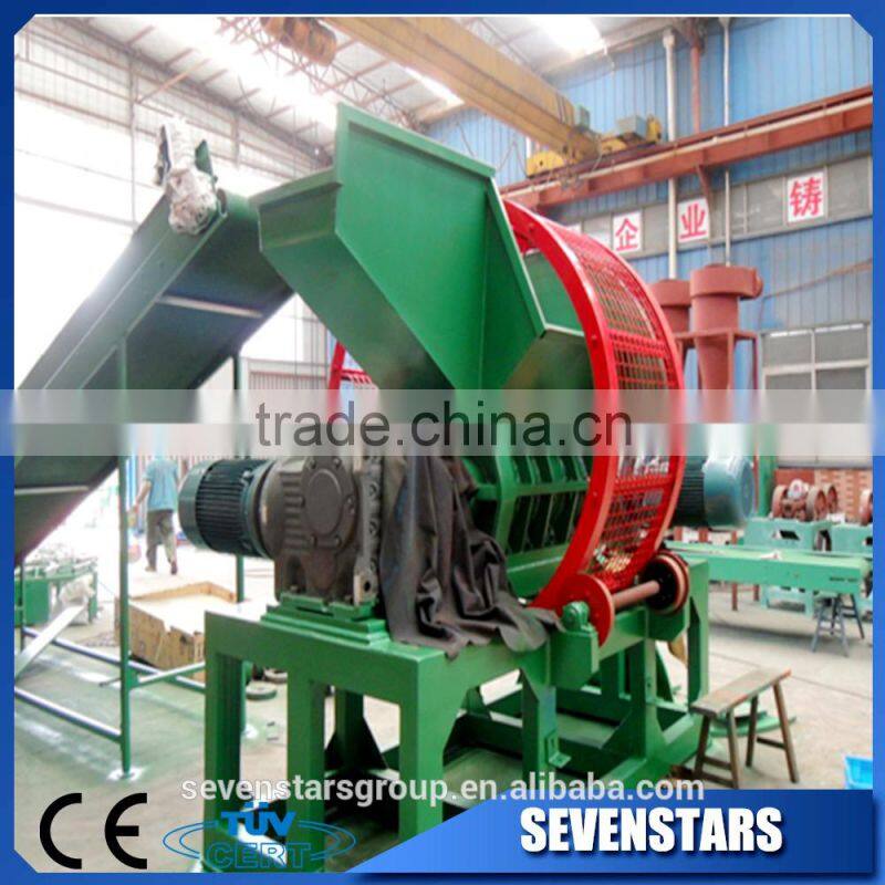 waste rubber tire crusher/shredder machine/tyre recycling plant