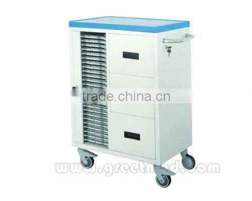 medical chart file trolley medical trolley