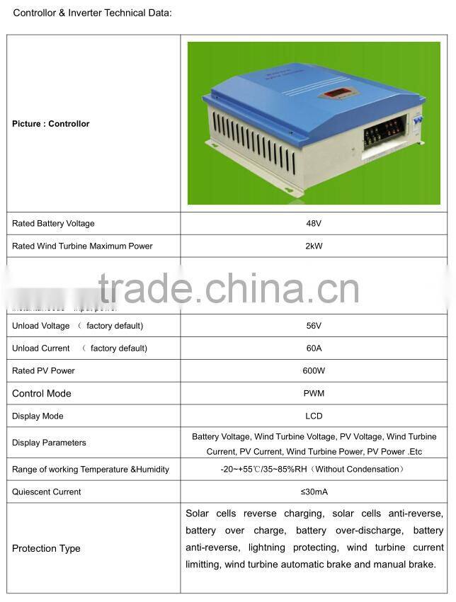 3000w wind power generator/vertical axis wind turbines