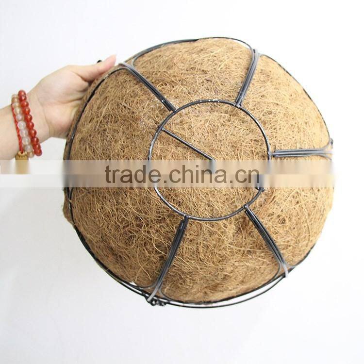 S&D New Design Garden Decoration Wire Hanging Basket flower pot With Coco Liner