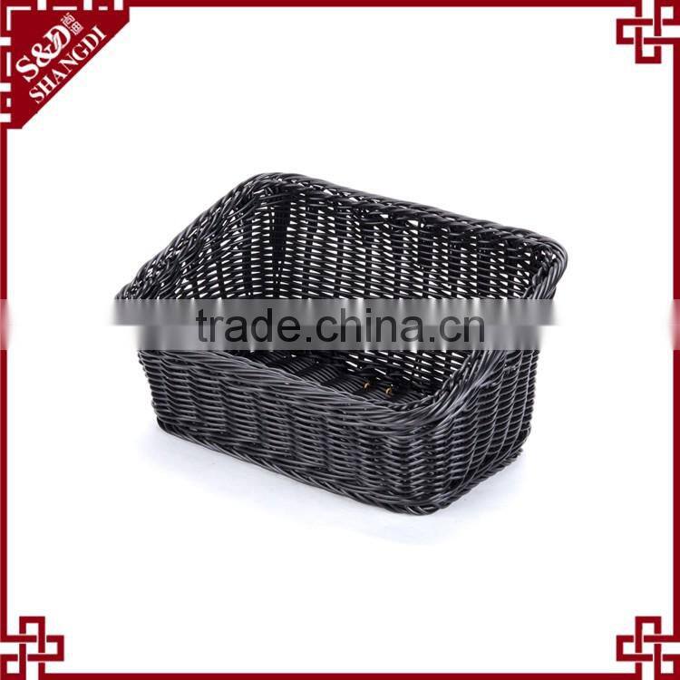 Food grade home or market metal & rattan craft bread fruit vegetable display rack
