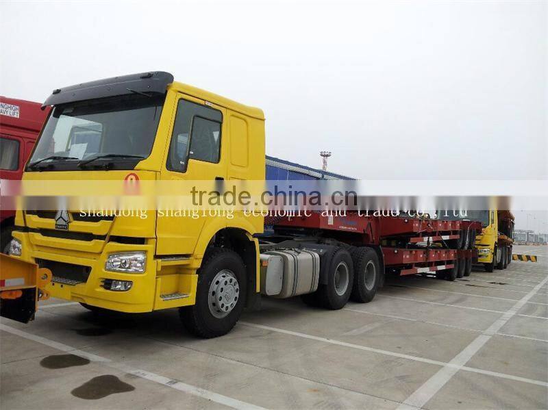 60ton Semi Trailer 3 axles Low Bed Semi Trailer (with HOWO/BEIBEN/SHACMAN chassis)